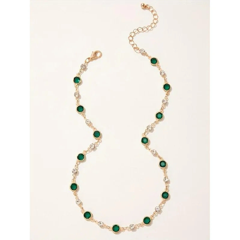 $10 christmas gifts  Rhinestone Decor Choker Necklace for Women,  Fashion Jewelry for Party, Daily Clothing Decor,