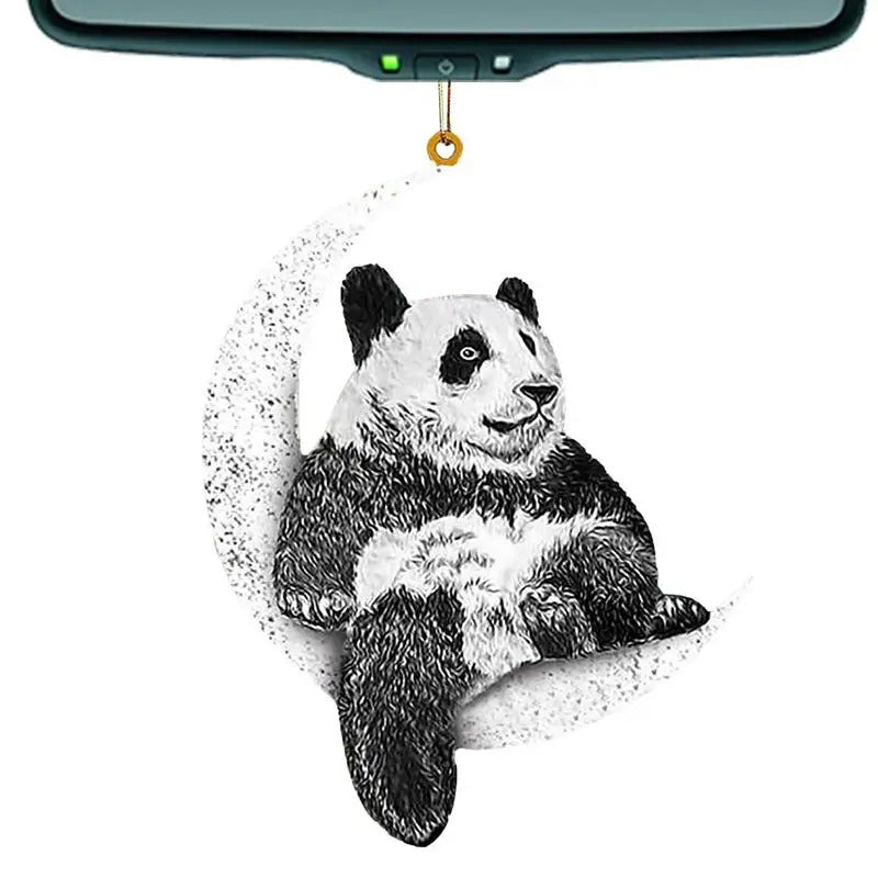 $10 christmas gifts Christmas Tree Decorations Animal Hanging Ornament Sitting On The Moon Animal Pendants Car Rearview Mirror Hanging Ornaments