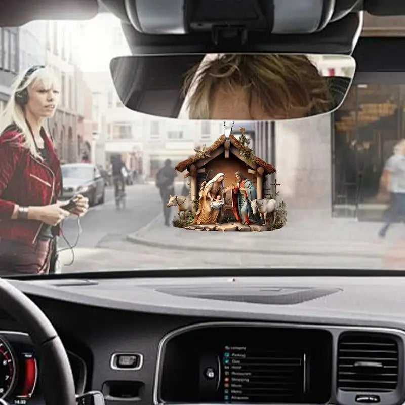 $10 christmas gifts 2D Christmas Nativity Scene Ornaments Nativity Scene Christmas Tree Decoration Nativity Scene Christmas Tree Decoration Acrylic