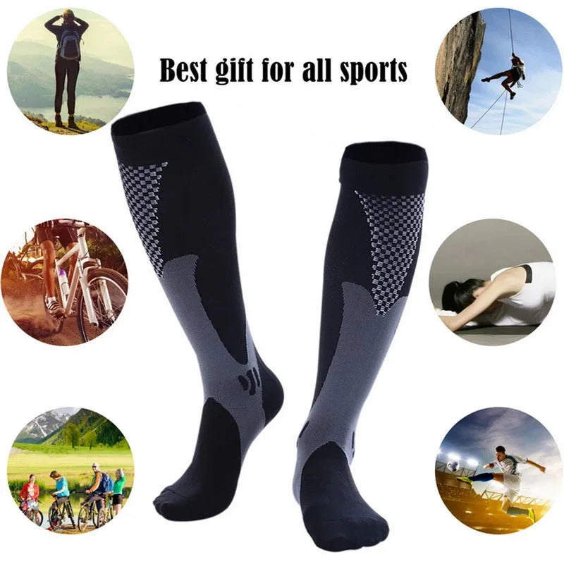 Compression Stockings Outdoor  Men's Women's Socks  Basketball Bicycle Sock Printed Sports Natural Walking