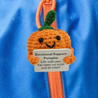$10 christmas gifts Positive Crochet Pumpkin Tiny Pumpkin Emotional Support Crochet Decor 8Cm/3.15Inch Cute Crochet Doll With Positive Card Cartoon