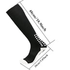 Anti Slip Soccer Knee Socks,Non Slip Football/Basketball/Hockey Sports Grip Socks A Pair