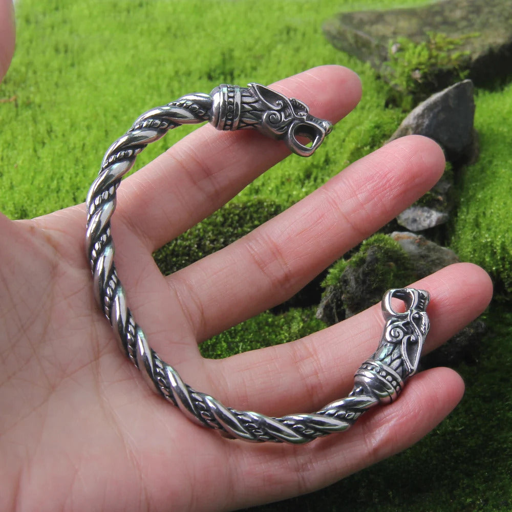 $10 christmas gifts Never Fade Nordic Viking Norse Dragon Scandinavian Bracelet Men Wristband Cuff Bracelets stainless steel with gift bag
