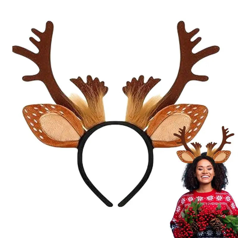 $10 christmas gifts Deer Antlers Headband Cute Reindeer Horns Ears Costume Accessories for Halloween Christmas Cosplay Costume Party Favors Supplies