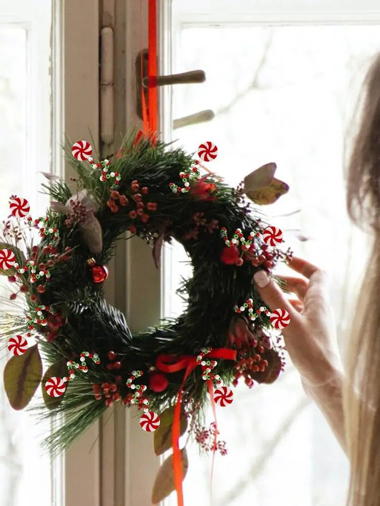 $10 christmas gifts Christmas Candy Cane Decorations Christmas Tree Decoration Red White Lollipop Decoration Curved Candy Christmas Tree Stems Decor