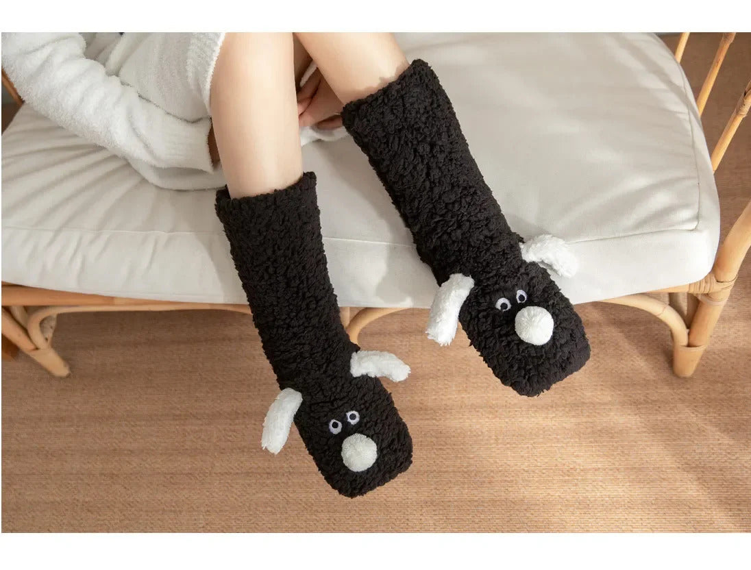 Kawaii Socks Adults Sleeping Socks Winter Snow Home Maternity Sock Leg Warmer Carpet Socks Slippers Funny Socks