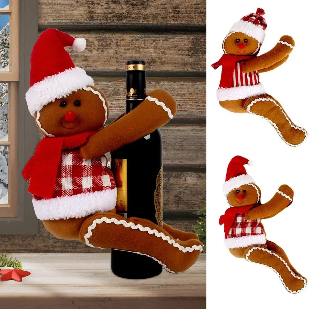 $10 christmas gifts Gingerbread Man Tree Topper Cute Christmas Tree Decor Small Doll Pendant Decorative Gingerbread Figurines Ornaments for Winter