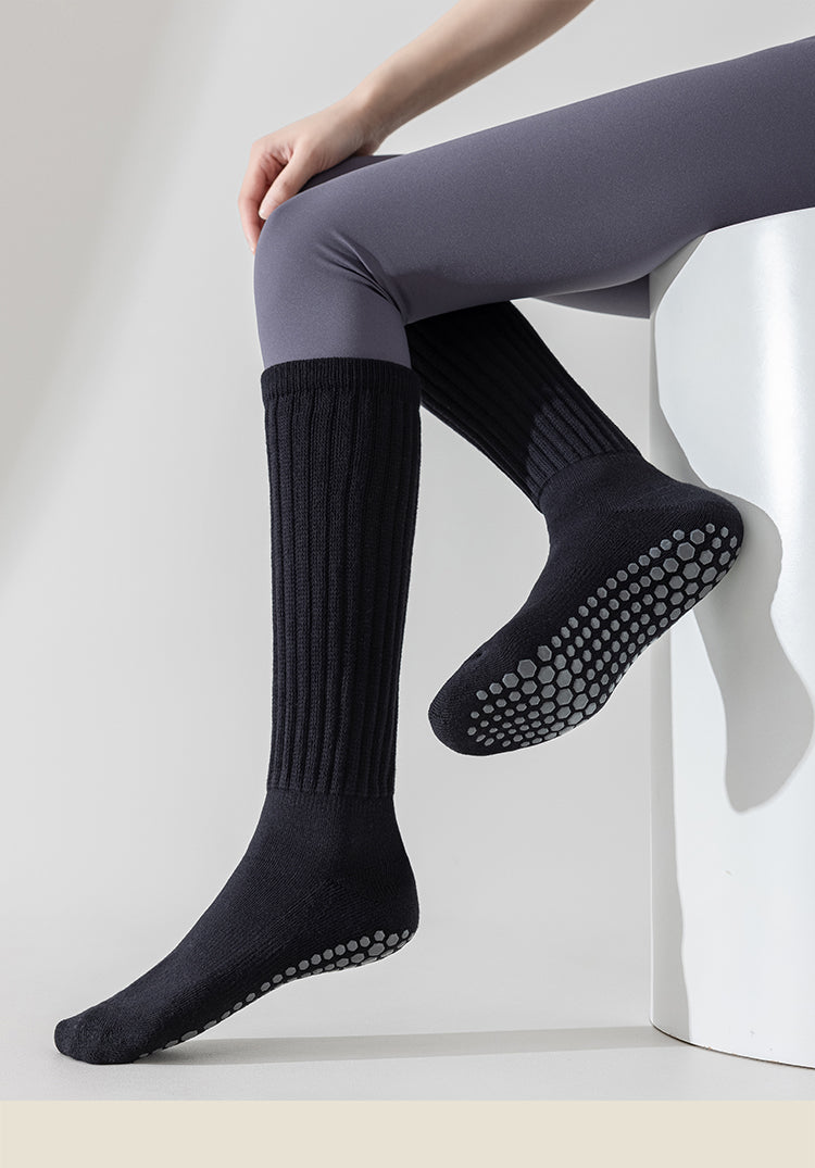 long pilates grip socks