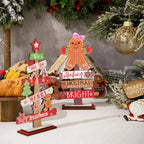 $10 christmas gifts New Gingerbread Christmas Decorations Sign Wood Christmas Table Decor Christmas Sign Decor Table Centerpieces Rustic Sign Craft