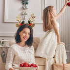 $10 christmas gifts Christmas Deer Antlers Headband Cute Reindeer Antlers Headband Glitter Antlers Plush Ears Bell Head Buckle Christmas Ornament