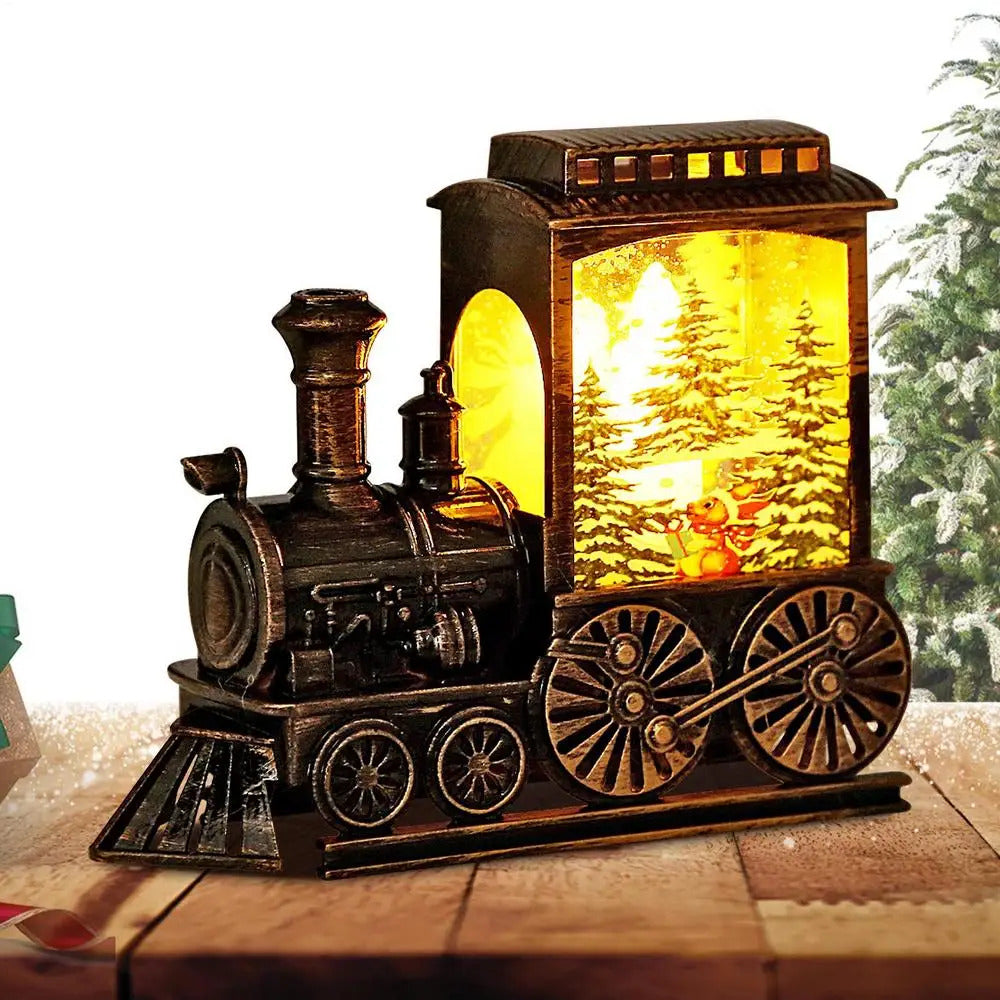 $10 christmas gifts Christmas Train Decor Light Up Retro Christmas Train Figurine Holiday Decor Battery-Operated LED Christmas Train For Parties