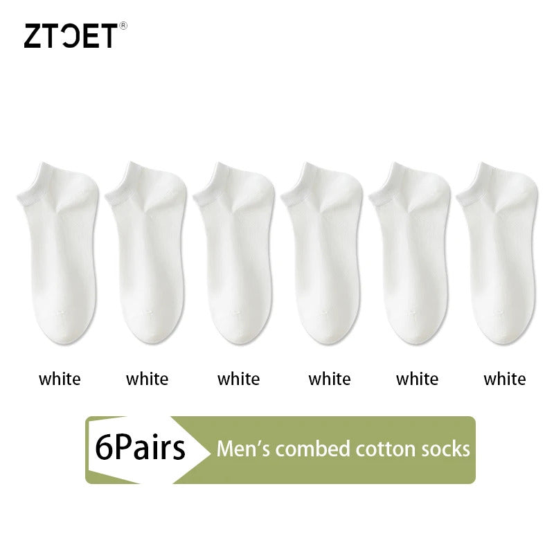 High Quality Men Combed Cotton Socks Short Breathable Odor proof and antibacterial Business Spring Summer for Male sock