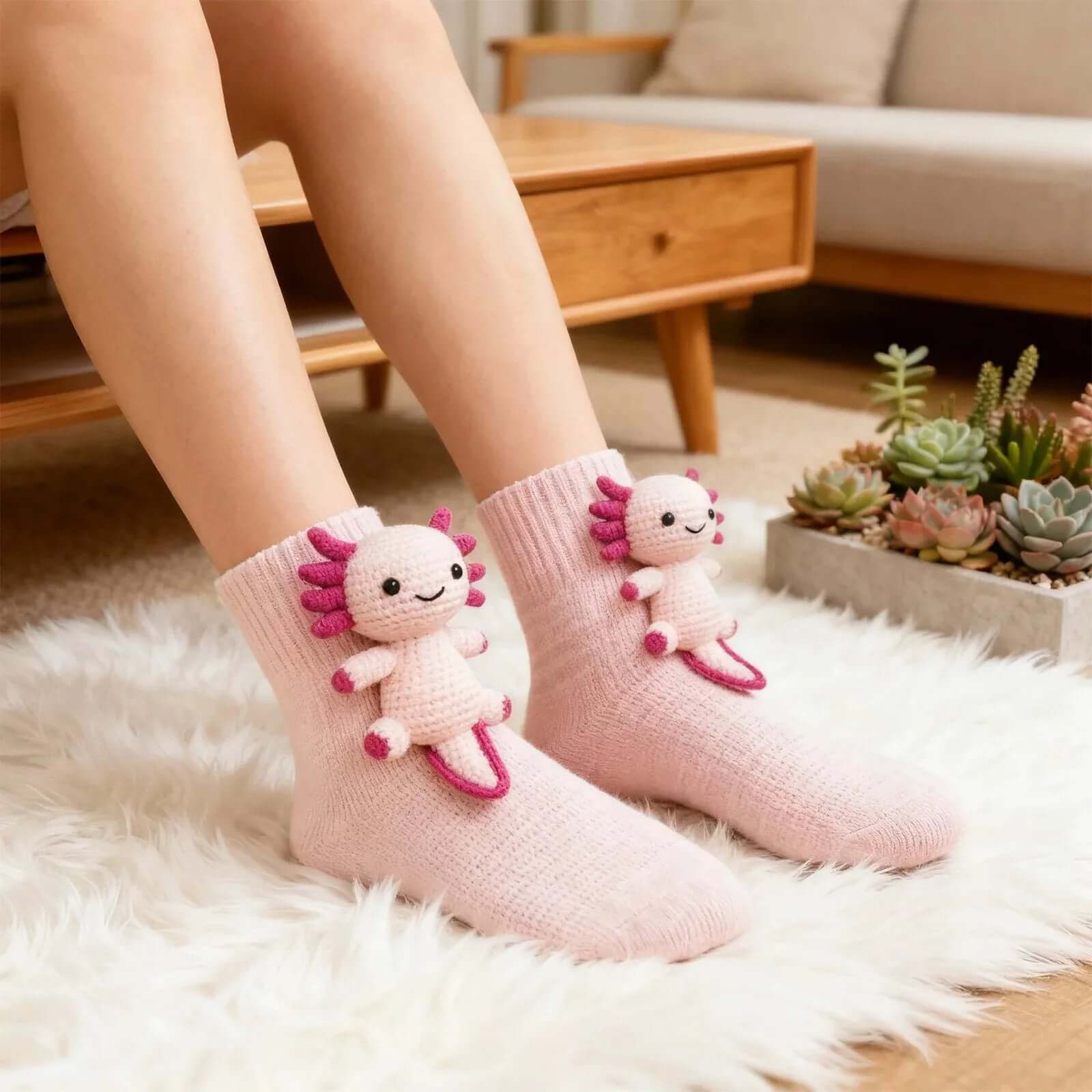 3D Knitted Cute Animal Floor Socks New Fun Novelty Handmade Crocheted Warm Socks Cubic Sloth Panda Creative Children's Gifts
