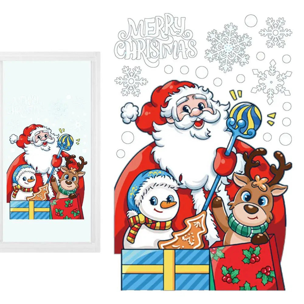 $10 christmas gifts Window Decals For Christmas Winter Snowflake Static Clings Christmas Ambience Window Decor Accessories For Tiles Household
