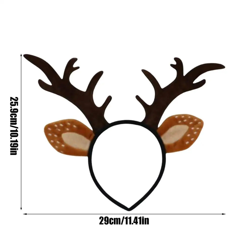$10 christmas gifts Christmas Headband Women Antler Headband Christmas Festive Reindeer Antler Headband for Women Plush Christmas Hair Accessory