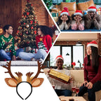 $10 christmas gifts Reindeer Ears Headband Cute Realistic Deer Antlers Headband Animal Ears Headband For Cosplay Deer Costume Christmas Accessories