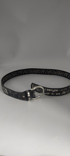 Vintage Belt with Swallow Design Trendy Fashionable PU Plastic Belt for Daily Business Use Alloy Buckle