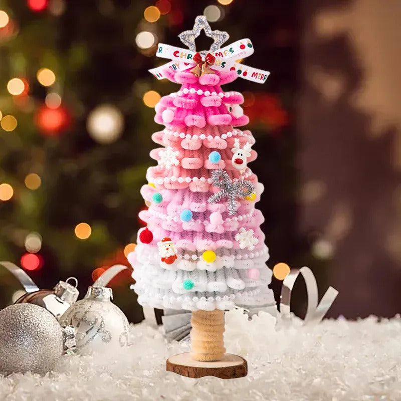 $10 christmas gifts 3d Xmas Tree Toy Set Handmade Christmas Tree Family Party Home Decor For Kids Colorful Ornament Set Decoracion NavidadeñA