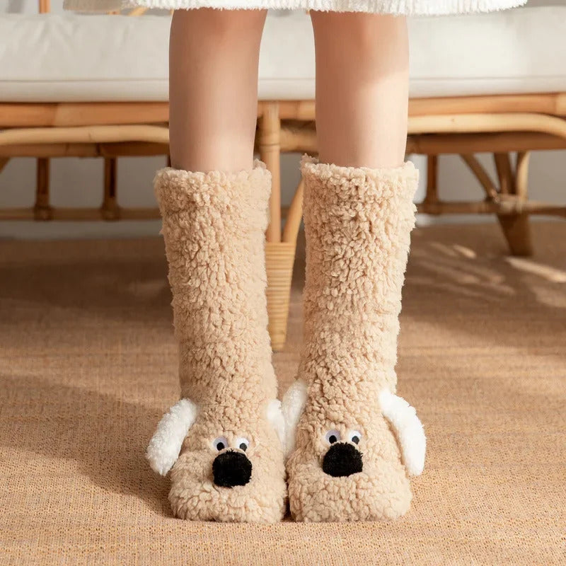 Kawaii Socks Adults Sleeping Socks Winter Snow Home Maternity Sock Leg Warmer Carpet Socks Slippers Funny Socks