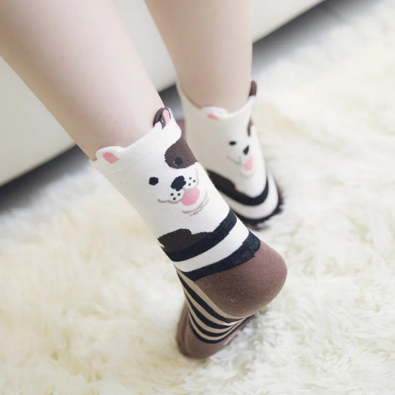 Women Animal Cotton Socks Autumn Winter High Quality Casual Tube Socks Female Ladies Lovely Cartoon Socks