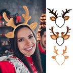 $10 christmas gifts Reindeer Ears Headband Cute Realistic Deer Antlers Headband Animal Ears Headband For Cosplay Deer Costume Christmas Accessories