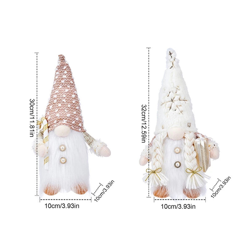 $10 christmas giftsChristmas Decoration Long Bearded Gnome with Lights Rudolph Doll LED Glowing Christmas Gnome Sweden Tomte Santa Elf Doll