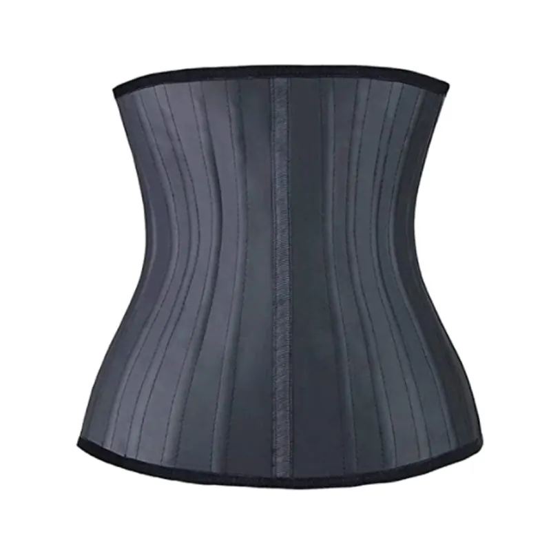 Latex Waist Trainer Corset Body Shaper Faja 25 Steel Boned Waist Cincher Belly Slimming Belt Latex Waist Belt