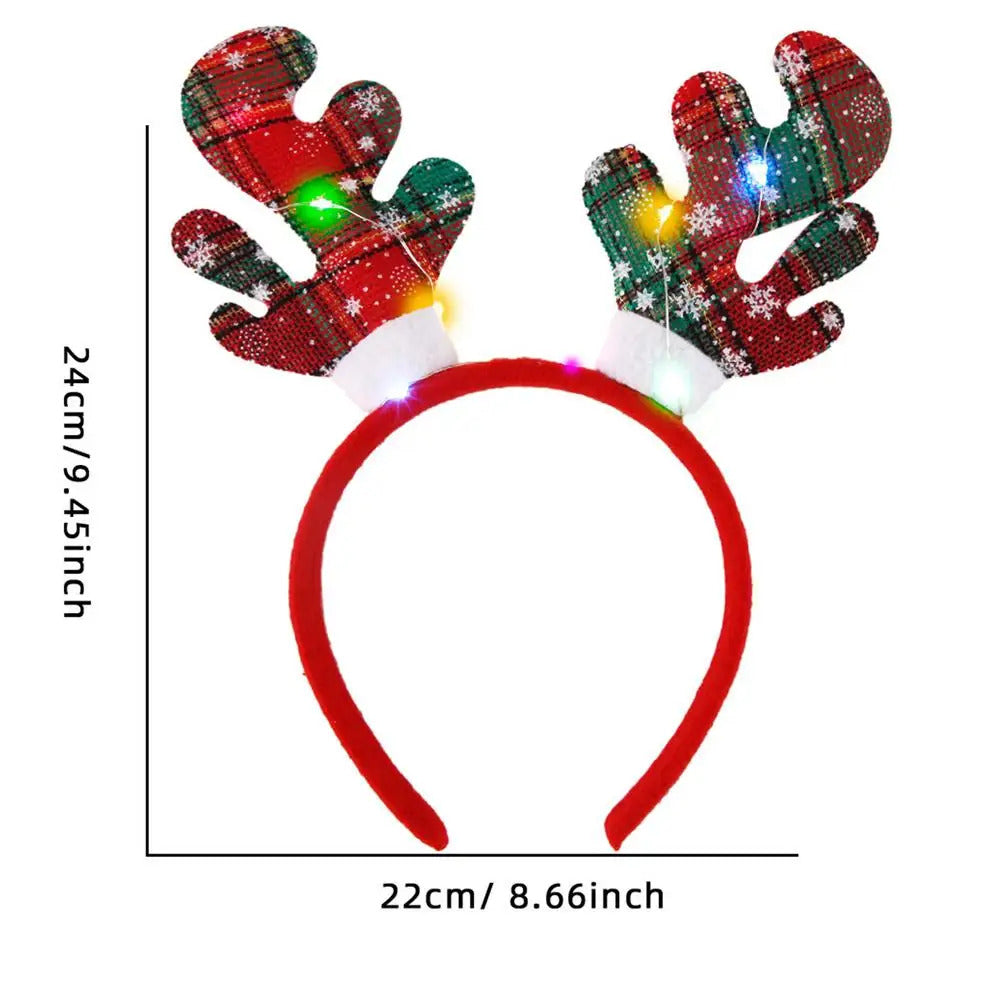 $10 christmas gifts Lighted Christmas Headwear Cartoon Holiday Lighted Headbands Cute Christmas Costume Headwear Photography Fancy Headpieces For
