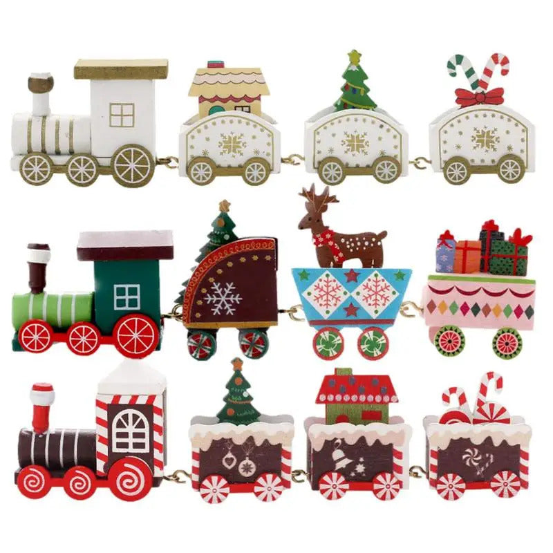 $10 christmas gifts Wooden Train Christmas Ornament Merry Christmas Decoration For Home 2025 Xmas Gifts Noel Natal Navidad New Year 2025