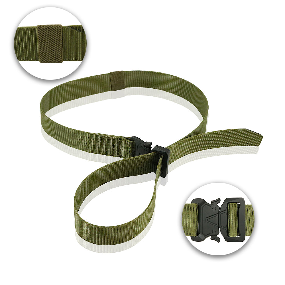Tactical Belts for Men Work Hiking Riggers Web Gun Belt with Heavy Duty Quick Release Metal Buckle