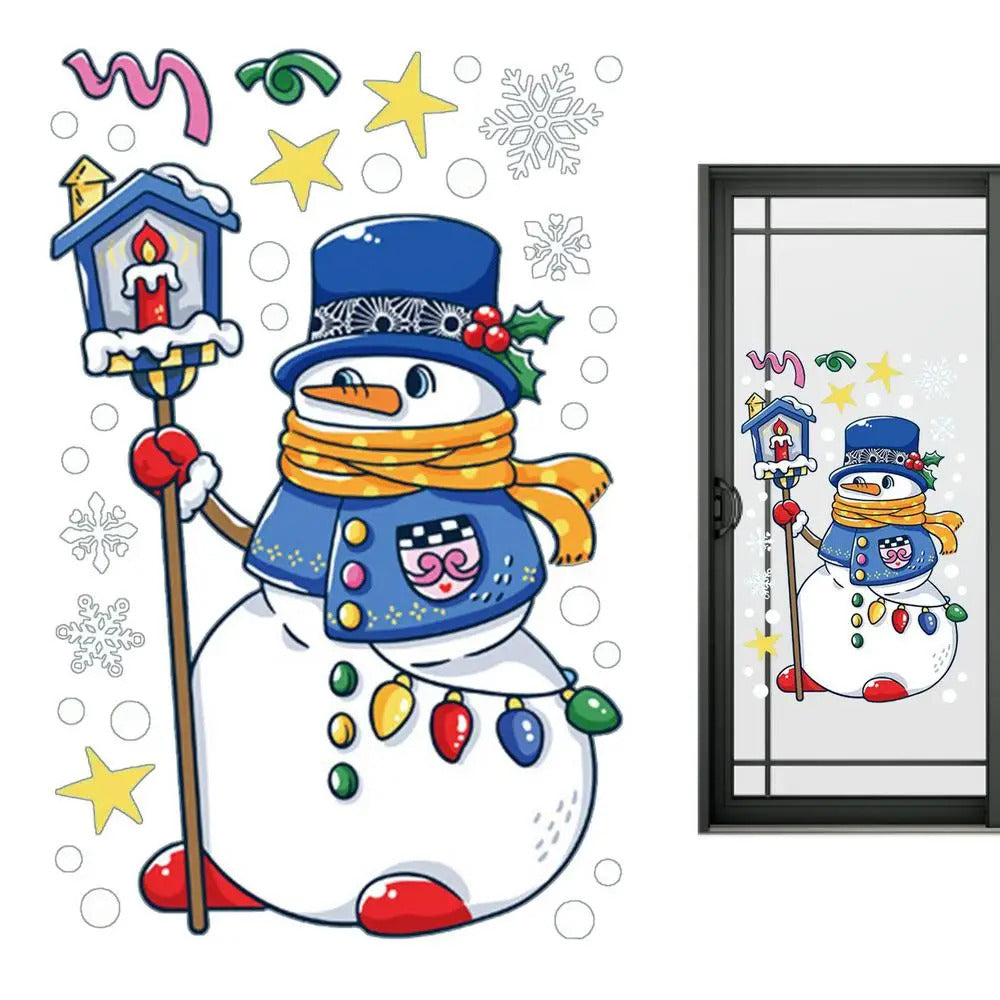Christmas Window Clings Christmas Theme Decor Static Decals Home Decor Products For Glass Doors Window Household Appliances