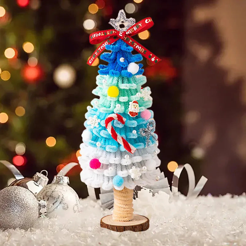 $10 christmas gifts 3d Xmas Tree Toy Set Handmade Christmas Tree Family Party Home Decor For Kids Colorful Ornament Set Decoracion NavidadeñA