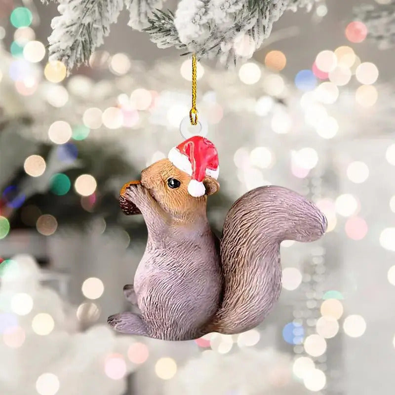 $10 christmas gifts Christmas Squirrel Rabbit Elk Bird Animal Ornaments Xmas Tree Hanging Pendant Christmas Scene Home Decoration Props $10 gift ideas