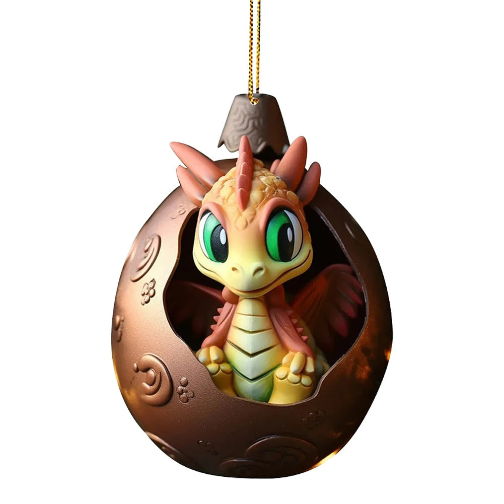 best friend christmas gifts Christmas Dragon Ornaments Novelty Hanging Ornament Acrylic Dragon Egg Decoration Realistic for Home and Car Decoration