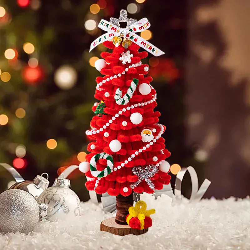 $10 christmas gifts 3d Xmas Tree Toy Set Handmade Christmas Tree Family Party Home Decor For Kids Colorful Ornament Set Decoracion NavidadeñA