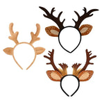$10 christmas gifts Christmas Headband Women Antler Headband Christmas Festive Reindeer Antler Headband for Women Plush Christmas Hair Accessory