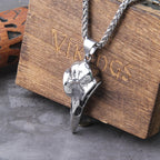 $20 christmas gifts Men Retro Crow Viking Pirate Pendant Necklace Stainless Steel Raven Neck Chain For Male Men's Berserk Rune Cool Fashion Jewelry