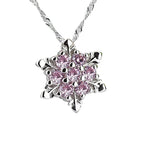 $10 christmas gifts 1pc Snowflake Party Necklace Women Elegant Chic Pendant Crystal Rhinestone Necklaces Pendants Christmas Decorations