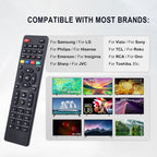 Universal Tv Remote for Lg, Samsung, Tcl, Philips, Vizio, Sharp, Sony, Panasonic, Sanyo, Insignia, Toshiba and Other Brands Lcd L