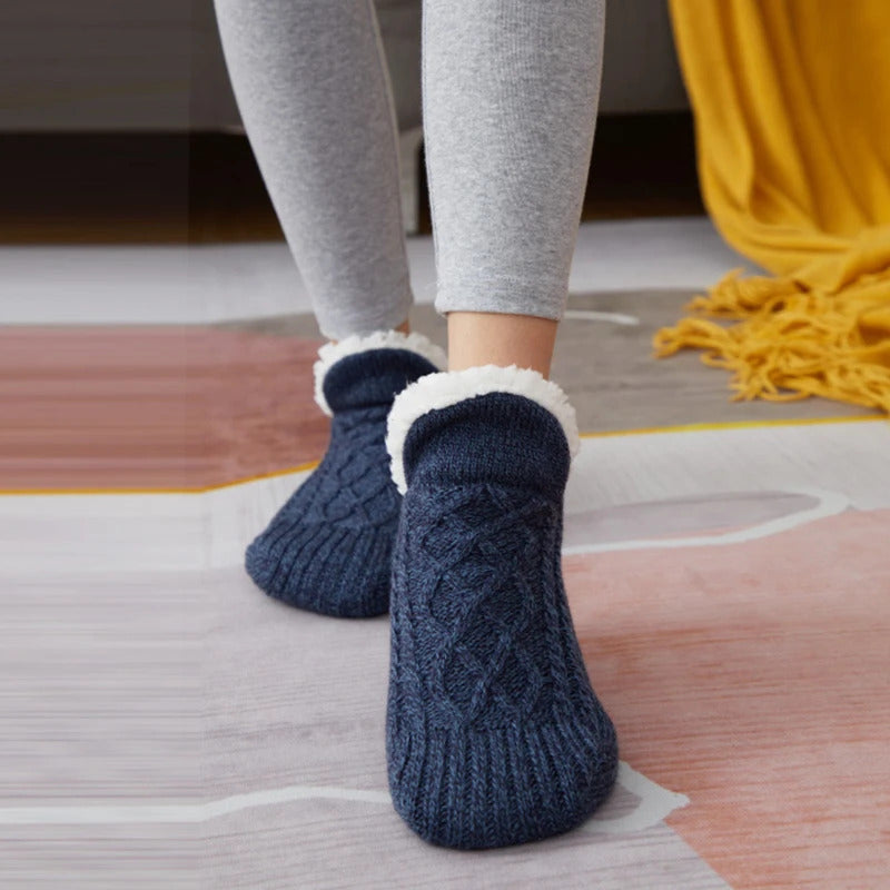 Winter Thermal Men's Slipper Socks Warm Short Cotton Thickened Soft Non-Slip Fuzzy Floor Socks for Home Sleeping Male Fluffy