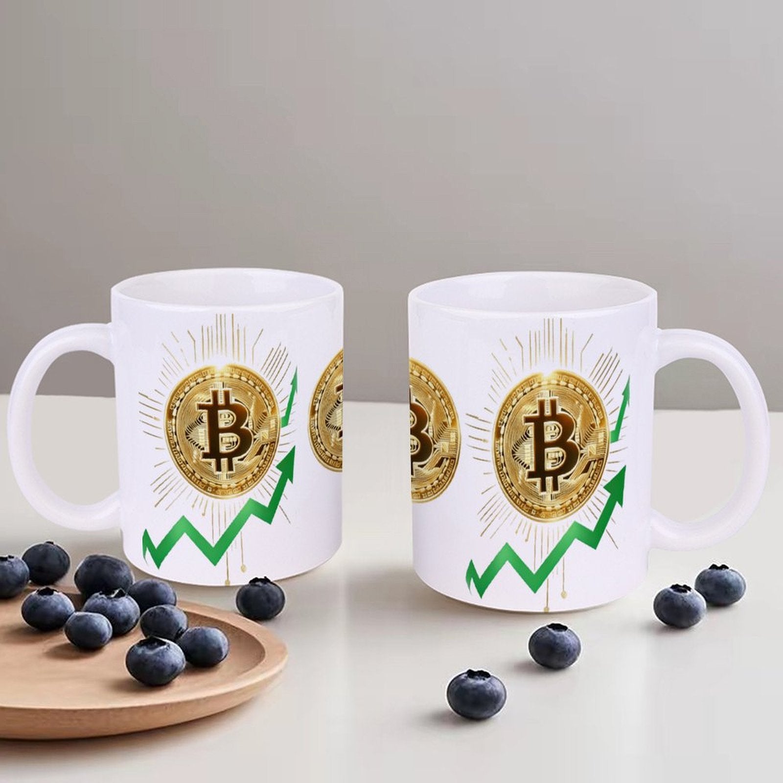 Bitcoin Themed Mug Personalized Custom Coffee Mug with Bitcoin Pattern for Crypto Enthusiasts Gift
