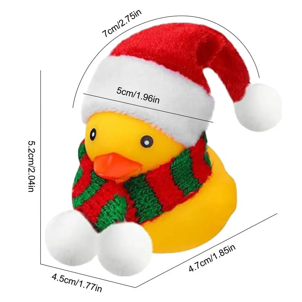 $10 christmas gifts Christmas Ducks Yellow Duck With Christmas Hat And Scarf Squeeze Squeaky Duck Miniature Bath Toys $10 gift ideas