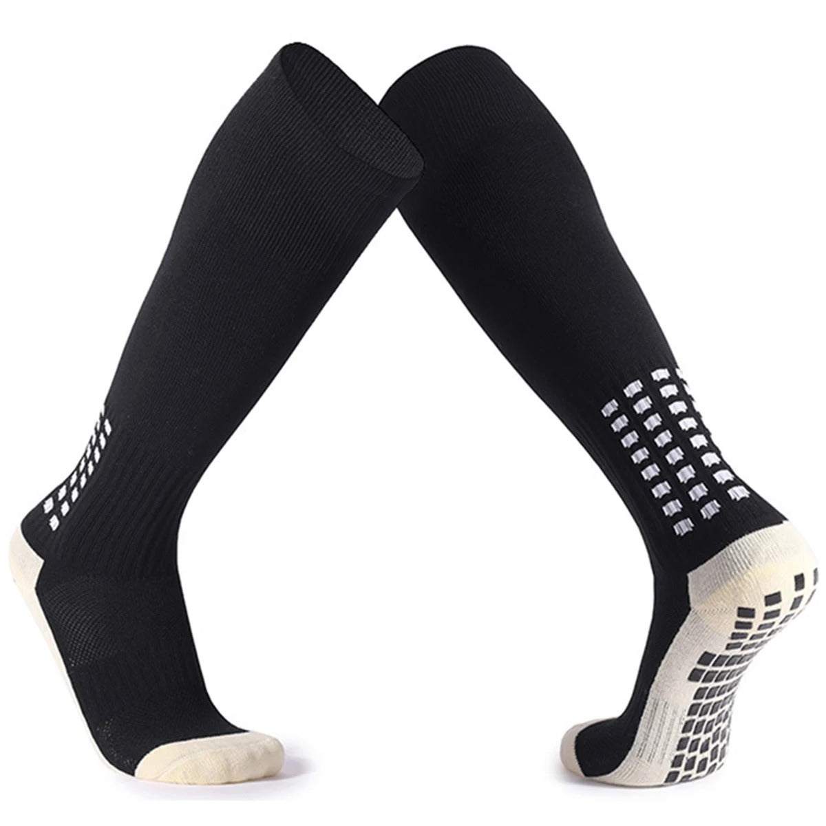 Anti Slip Soccer Knee Socks,Non Slip Football/Basketball/Hockey Sports Grip Socks A Pair