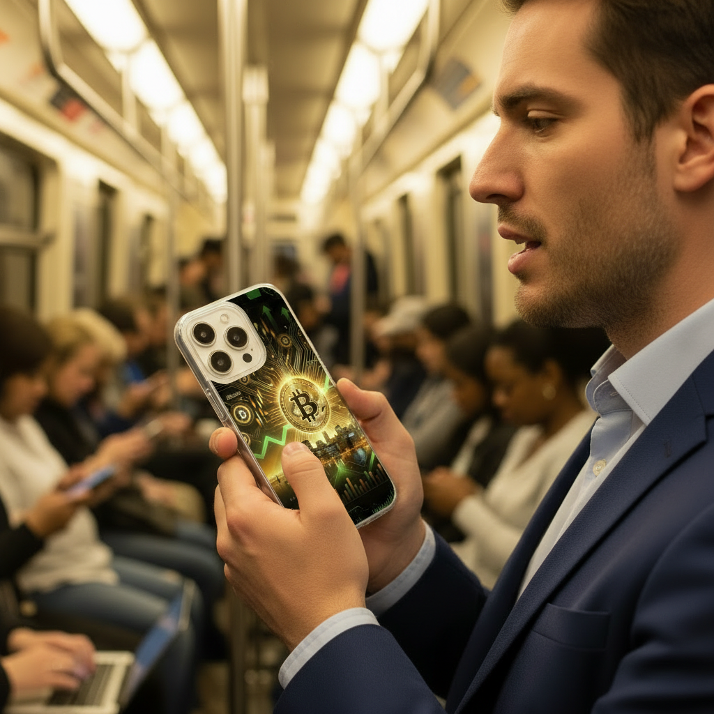 High-quality phone case for iPhone 16/15/14 Pro/Max (Bitcoin design)