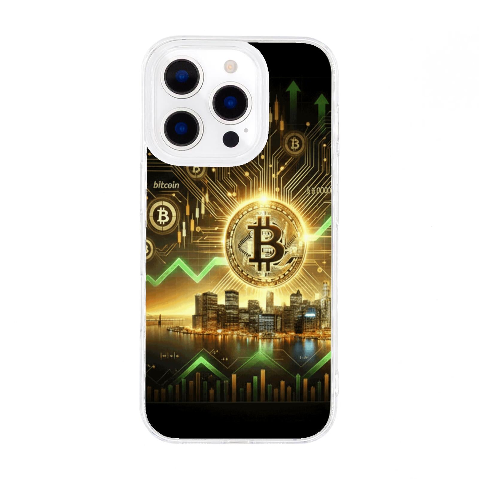 High-quality phone case for iPhone 16/15/14 Pro/Max (Bitcoin design)