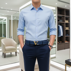 New V-Shape Genuine Cow Hide Leather Belt for Men and Young Men Casual with Trendy Jeans Alloy Buckle All-Match Fashion