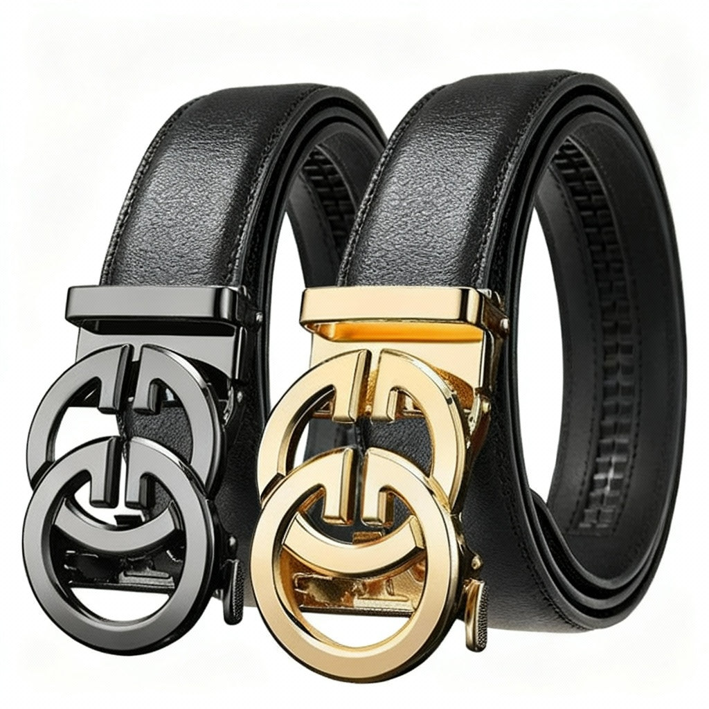Fashion design belt for men, alloy buckle high quality PU leather automatic belt