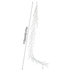 Christmas Bead Garland Christmas Garland Artificial Pearls Beads 3.6 Ft Clear Acrylic Crystal Beads Branch String Garland For