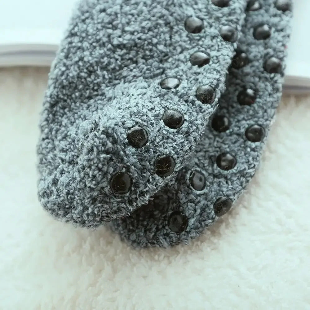 Thickened Plush Socks Women Winter Warm Coral Fleece Sox Sleeping Slippers Silicone Non-slipInvisible Short Boat Socks