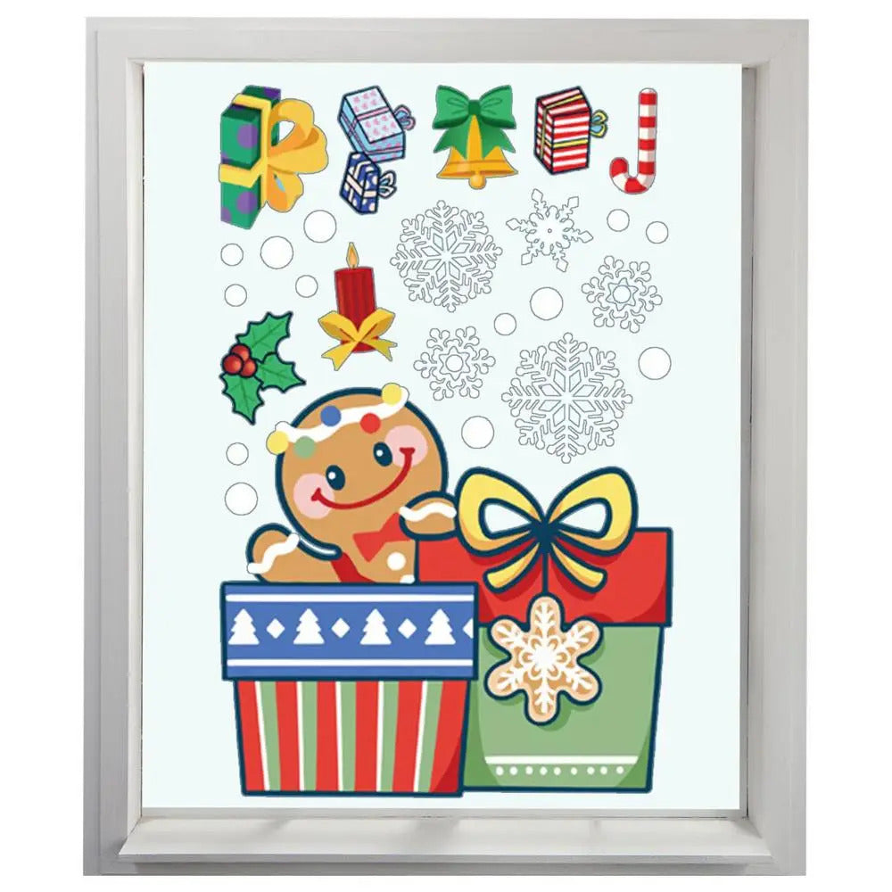 $10 christmas gifts Window Decals For Christmas Winter Snowflake Static Clings Christmas Ambience Window Decor Accessories For Tiles Household